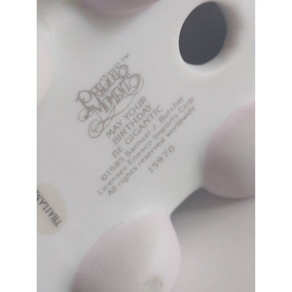 Two Vintage Precious Moments Birthday Theme Figurines 1985 - Picture 5 of 11